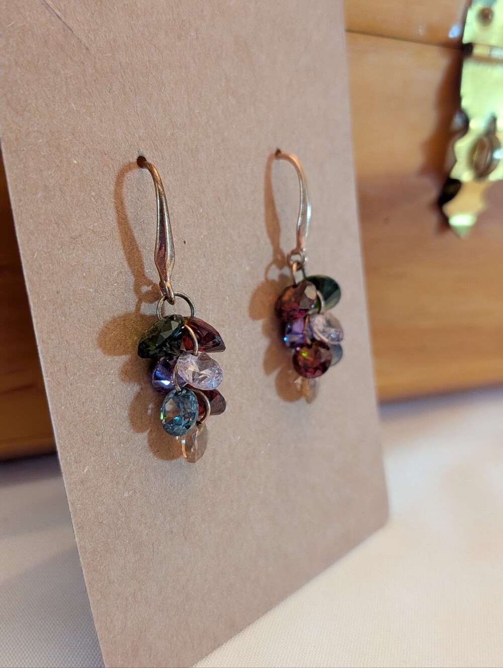 Multi-Color Crystal Drop Earrings - Women Jewelry